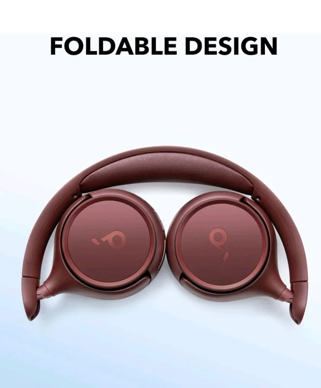 soundcore H30i by Anker, Over Ear Headphones Bluetooth Wireless
Noise Cancelling Headphones, Foldable, Pure Bass, 70H Playtime, Bluetooth 5.3, Lightweight, App Connectivity(Red)