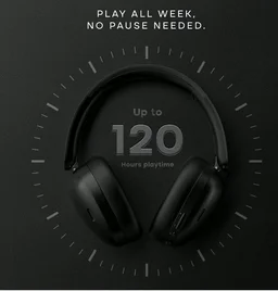 Noise Newly Launched Airwave Max XR Wireless Over-Ear Headphones with 120H Playtime, ANC, HFA Tech, Spatial Audio, Dual Pairing,BT V6.0(Cobalt Blue)