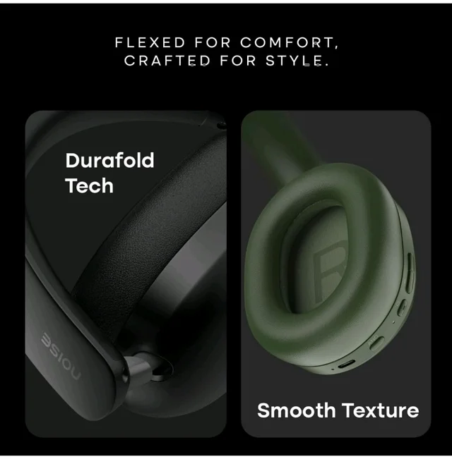 Noise Newly Launched Airwave Max XR Wireless Over-Ear Headphones with 120H Playtime, ANC, HFA Tech, Spatial Audio, Dual Pairing,BT V6.0(Cobalt Blue)