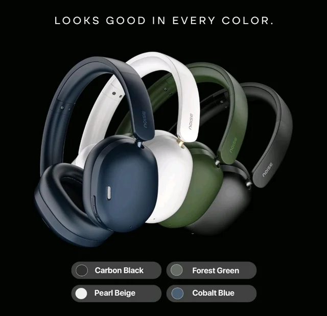 Noise Newly Launched Airwave Max XR Wireless Over-Ear Headphones with 120H Playtime, ANC, HFA Tech, Spatial Audio, Dual Pairing,BT V6.0(Cobalt Blue)