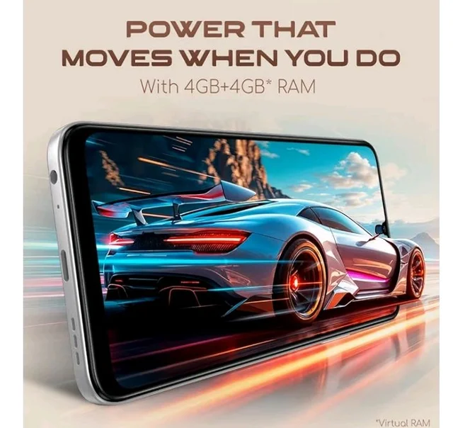 Lava Bold N2 (Indus Black, 4 GB RAM, 64 GB Storage) | 13MP AI Dual Rear Camera | Largest 6.75" HD+ Display | 5000 mAh Battery & 10W Charging | IP64 Water & Dust Proof | Charger & Phone-Case in Box - Indus black
