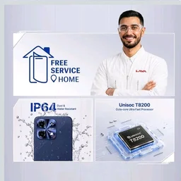 Lava Bold N2 5G (Regal Gold, 4GB RAM, 64GB Storage) | 6000 mAh Super Battery | Octacore Ultrafast Processor | Biggest 6.75 (HD+) 120Hz Display | IP64 Dust & Water Resistant | Free Service @ Home - Regal gold