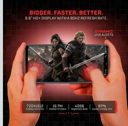Zeno 100 Pro | 3GB RAM + 5GB Virtual RAM, 64GB Storage | 5000mAh Battery | UNISOC Octa-Core Processor | DTS Sound | Military Grade Protection | 6.6" 90Hz HD+ Display | Android 15 Go | Natural Black - Natural black