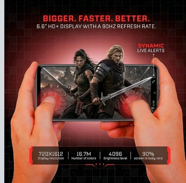 Zeno 100 Pro | 3GB RAM + 5GB Virtual RAM, 64GB Storage | 5000mAh Battery | UNISOC Octa-Core Processor | DTS Sound | Military Grade Protection | 6.6" 90Hz HD+ Display | Android 15 Go | Natural Black - Natural black