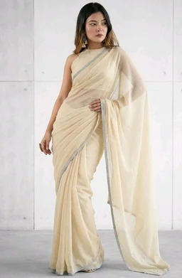 Brand: Unique Store
2.8 out of 5 stars 13
Unique Store Women Sari with Net Fabric, Elegant Lace Border and Pearl Work, Designer Saree for Wedding, Festive & Special Occasions