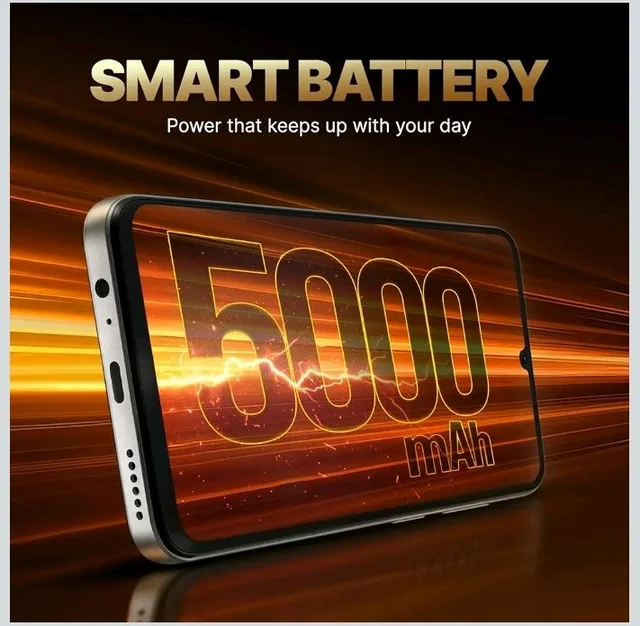 Lava Bold N2 Lite (Kolar Gold, 3 GB RAM, 64 GB Storage) | 6.75" HD+ Display | 13MP AI Dual Rear Camera | 5000 mAh Battery | Secure Face Unlock | Fingerprint Reader | Charger & Phone-Cover in Box - Kolar Gold