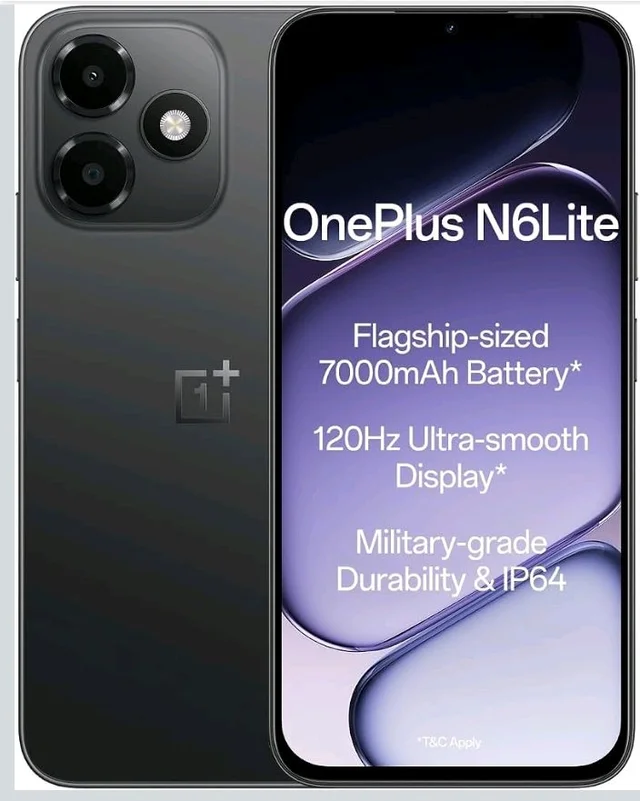 OnePlus N6 Lite | 4GB+64GB | Midnight Hype | Massive 7000mAh Long-Lasting Battery | 120Hz Ultra Smooth Display | 36 Months Fast & Smooth | Military-Grade Durability