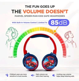 Marvel Spider-Man Kids Bluetooth Stereo Headphones with Mic | Swivel & Foldable Cups | Kids Safe 85dB Volume | Soft Padded Earcups | Aux Input | 22H Playtime|Voice Assistant|Perfect for Boys|Ages 5-16
50+ bought in past month