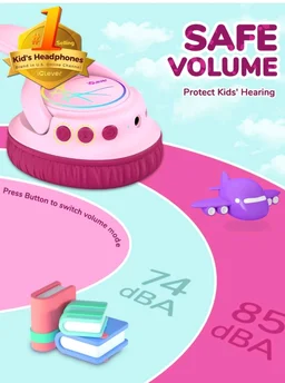 iClever Kids Bluetooth On Ear Headphones With Led Lights, Bth18 Safe Volume 74/85/94Dba, 43H Playtime, Bluetooth5.3 Kids Headphones Wireless For Travel,