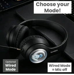 GameSir Astro Junior Wireless Headphones with 40mm Drivers, Deep Bass Stereo Sound, Bluetooth 5.3, Over-Ear Noise Isolation Headset with LED Light, Built-in Mic for PC, Mobile & Laptop (Black)