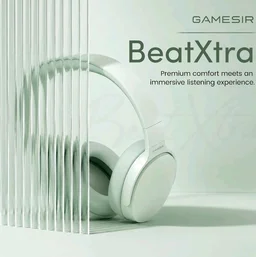 GameSir BeatXtra Wireless Stereo Bluetooth Headphones V5.3, Over Ear Foldable Headset with 40mm Drivers, Soft Cushioned Ear Pads, Built-in Mic, AUX Input, 10M Wireless Range, Teen & Adults (Green)