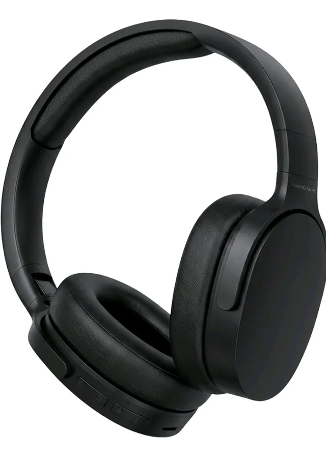 GameSir BeatXtra Wireless Stereo Bluetooth Headphones V5.3, Over Ear Foldable Headset with 40mm Drivers, Soft Cushioned Ear Pads, Built-in Mic, AUX Input, 10M Wireless Range, Teen & Adults (Black)