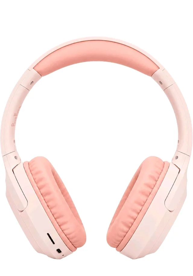 PunnkFunnk BeatXtra Lite Premium Wireless Bluetooth Headphones V5.3, Over Ear Stereo Headset with Built-in Microphone, 40mm Drivers, AUX Mode, Comfortable Cushions, Up to 250 Hours Standby (Pink)