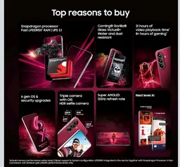 Samsung Galaxy M47 5G Mobile (Rogue Red, 8GB RAM, 128GB Storage, 6000mAh Battery)| 50MP OIS| Snapdragon Processor| LPDDR5X RAM,UFS 3.1 Storage| Gorilla Glass Victus+| sAMOLED| Knox Security| AI - Rague Red