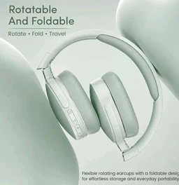 PunnkFunnk BeatXtra Wireless Stereo Bluetooth Headphones V5.3, Over Ear Foldable Headset with 40mm Drivers, Soft Cushioned Ear Pads, Built-in Mic, AUX Input, 10M Wireless Range, Teen & Adults (Green)