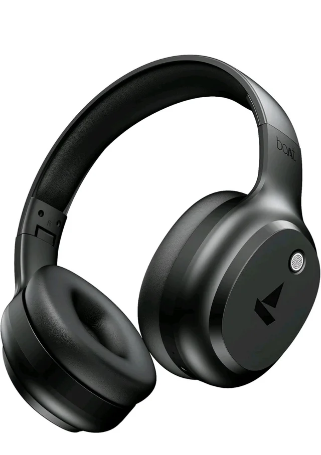 boAt Rockerz 421, 60H Battery, Low Latency(40Ms), 40Mm Drivers, ENx Tech, App Support, Bluetooth Headphones, Wireless Over Ear Headphone with Mic (Black Sabre)