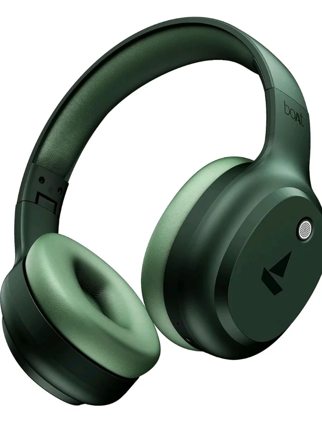 boAt Rockerz 421, 60H Battery, Low Latency(40Ms), 40Mm Drivers, ENx Tech, Stream Ad Free Music via App Support, Bluetooth Headphones, Wireless Over Ear Headphone with Mic (Sage Green)