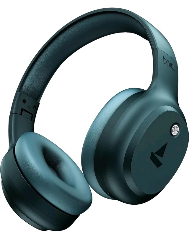boAt Rockerz 421, 60H Battery, Low Latency(40Ms), 40Mm Drivers, ENx Tech, Stream Ad Free Music via App Support, Bluetooth Headphones, Wireless Over Ear Headphone with Mic (Bold Blue)
