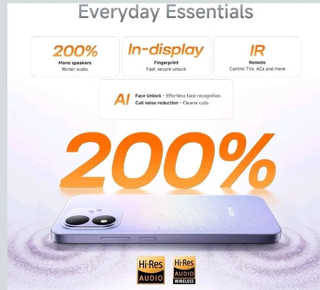 Redmi Note 17 5G (Starlight Purple, 8GB RAM, 128GB ROM) | 8000mAh Battery + 45W Fast Charging | 6.99" TrueColour AMOLED | Snapdragon 4 Gen 4 | 50MP Dual AI Camera | Corning® Gorilla® Glass 7i | IP65 - straightlight Purple