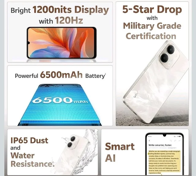 vivo Y11 5G (Cosmic Gold, 4GB RAM, 64GB Storage) with No Cost EMI/Additional Exchange Offers - Cosmic Gold