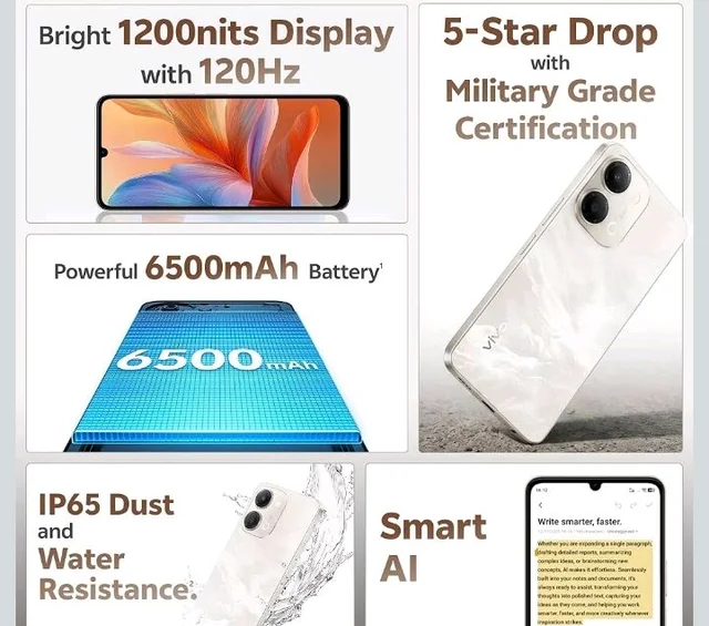 vivo Y11 5G (Cosmic Gold, 4GB RAM, 128GB Storage) with No Cost EMI/Additional Exchange Offers - Cosmic Gold