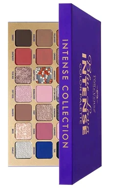 Daily Life Forever52 28-Color Intense Eyeshadow Palette | 18 Neutral Matte & 10 Vibrant Shimmer Shades, Highly Pigmented, Blendable Eye Makeup for Day & Night Looks (Blue Lava - 003, 50.4g)