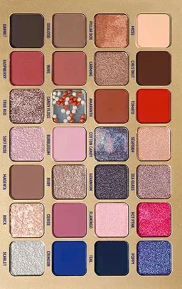 Daily Life Forever52 28-Color Intense Eyeshadow Palette | 18 Neutral Matte & 10 Vibrant Shimmer Shades, Highly Pigmented, Blendable Eye Makeup for Day & Night Looks (Blue Lava - 003, 50.4g)
