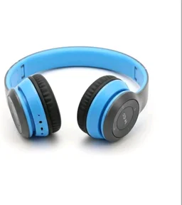 JPGC Wireless Bluetooth Headphones, P47 Over-Ear Headset with Extra Bass, Foldable Design, Soft Memory Protein Earmuff, Bluetooth 5.0, FM Radio, SD Card Support, AUX Input, Black (Blue)