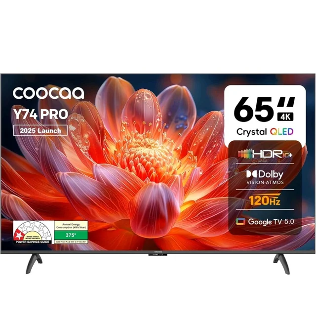 coocaa 164 cm (65 inch) Frameless QLED Ultra Smart Google TV 65Y74 Pro