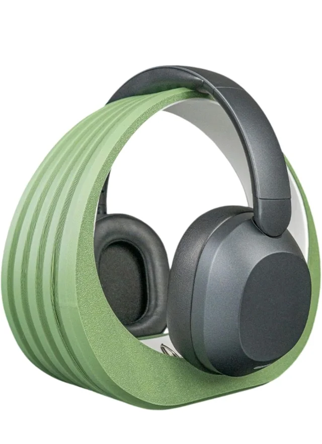 Ring Dock Headphone Stand for Desk, 3D Printed Headset Holder for Gaming and Over-Ear Headphones (Green)