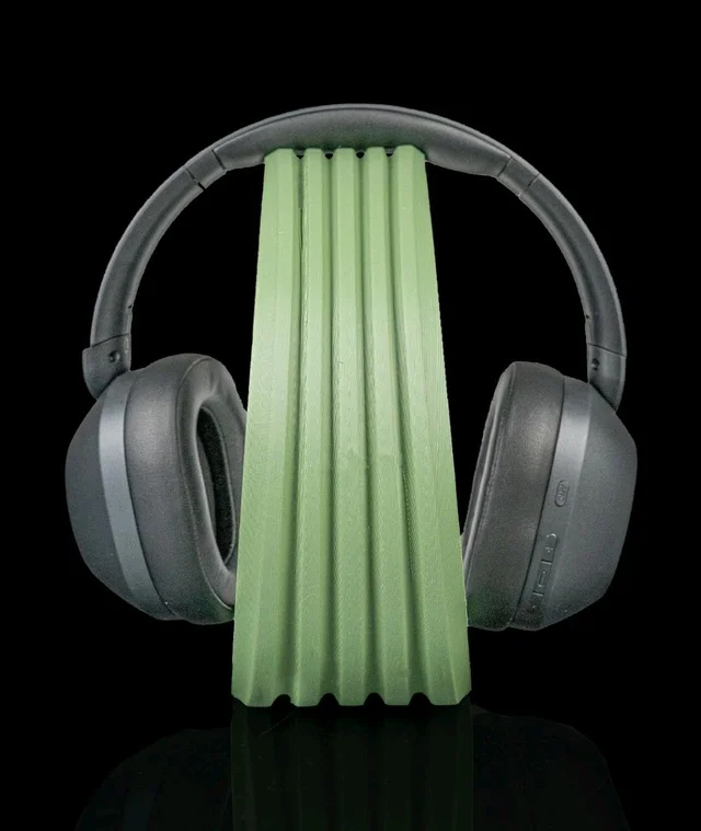 Ring Dock Headphone Stand for Desk, 3D Printed Headset Holder for Gaming and Over-Ear Headphones (Green)