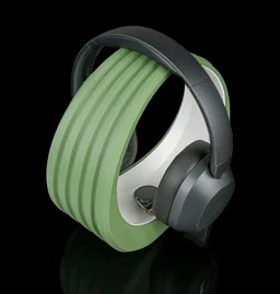 Ring Dock Headphone Stand for Desk, 3D Printed Headset Holder for Gaming and Over-Ear Headphones (Green)