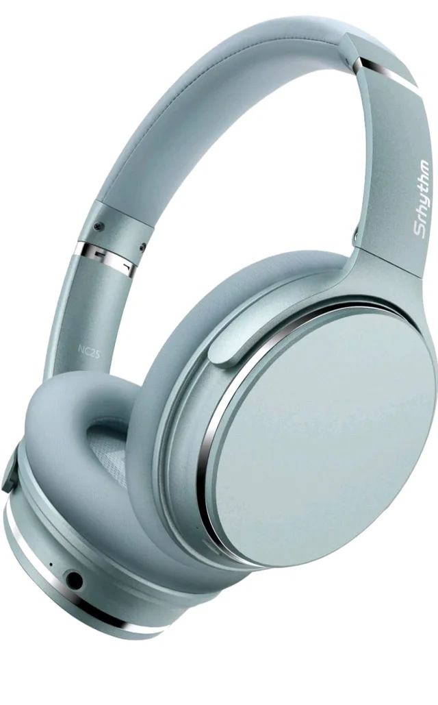 Srhythm NC25 Wireless Headphones Bluetooth 5.3,Lightweight Noise Cancelling Headset Over-Ear with Low Latency,Green