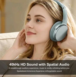 Srhythm NC25 Wireless Headphones Bluetooth 5.3,Lightweight Noise Cancelling Headset Over-Ear with Low Latency,Green