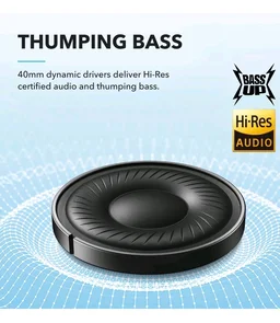 soundcore by Anker Q20i Wireless Bluetooth Over-Ear Headphones with Hybrid Active Noise Cancelling, 40h Playtime in ANC Mode, Hi-Res Audio, Deep Bass, Personalization via App (Black)
