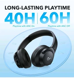 soundcore by Anker Q20i Wireless Bluetooth Over-Ear Headphones with Hybrid Active Noise Cancelling, 40h Playtime in ANC Mode, Hi-Res Audio, Deep Bass, Personalization via App (Black)