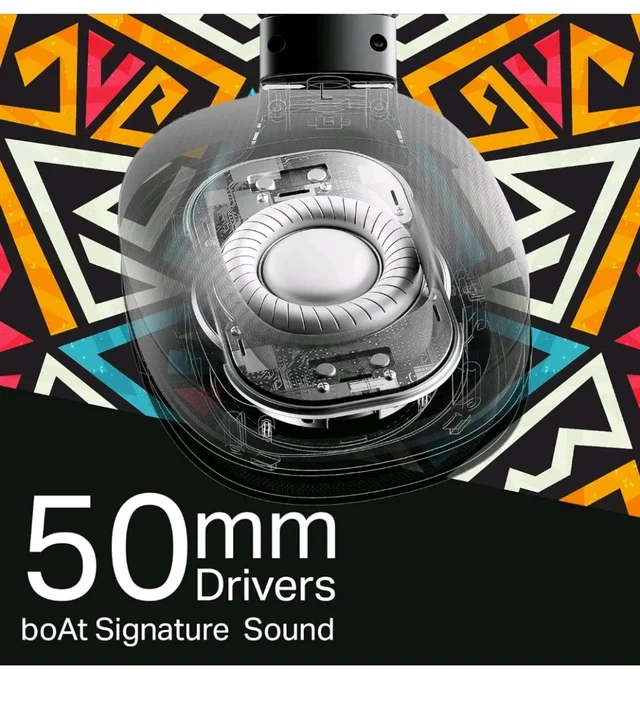 boAt Rockerz Plus 550, Customizable Earcups, 100H Battery, 50mm Drivers, Dual Pair, App Support, Bluetooth Headphones, Wireless Headphone with Mic (Black Psyche)
1K+ bought in past month