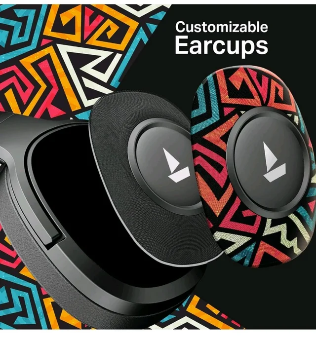 boAt Rockerz Plus 550, Customizable Earcups, 100H Battery, 50mm Drivers, Dual Pair, App Support, Bluetooth Headphones, Wireless Headphone with Mic (Black Psyche)
1K+ bought in past month