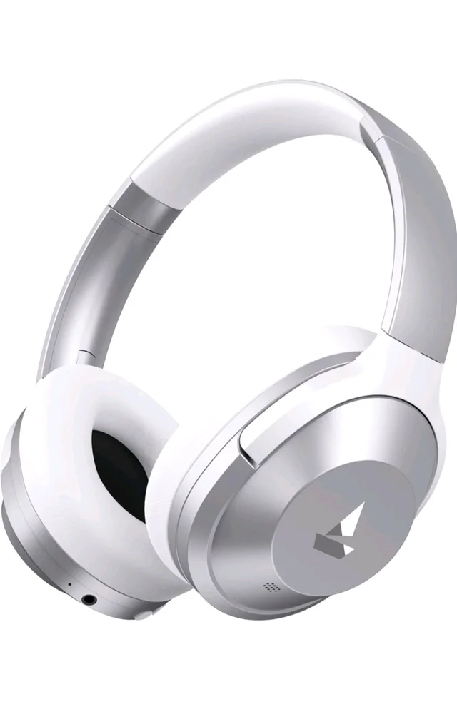 boAt Nirvana 751 ANC, 65Hrs Battery, Hybrid Active Noise Cancellation(~33dB), Fast Charge, Ambient Mode, Carry Pouch, Bluetooth Headphones, Wireless Headphone with Mic (Sterling Silver)