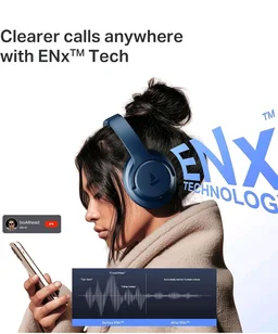 boAt Rockerz 512 ANC,(~40dB) Hybrid ANC, 80H Battery, 40mm Drivers, 40ms Low Latency, ENx Tech, App Support, Bluetooth Headphones, Wireless Headphone with Mic (Bold Blue)