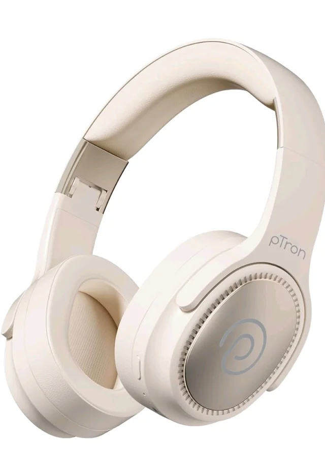 pTron Studio Pro w/ 65Hrs Playtime, Wireless Over Ear Headphones with HD Mic, Dual Device Pairing, TruTalk AI-ENC Calls, Low-Latency Game & Music, 40mm Drivers, BT5.4, Type-C Fast Charging (Cream)
1K+ bought in past month