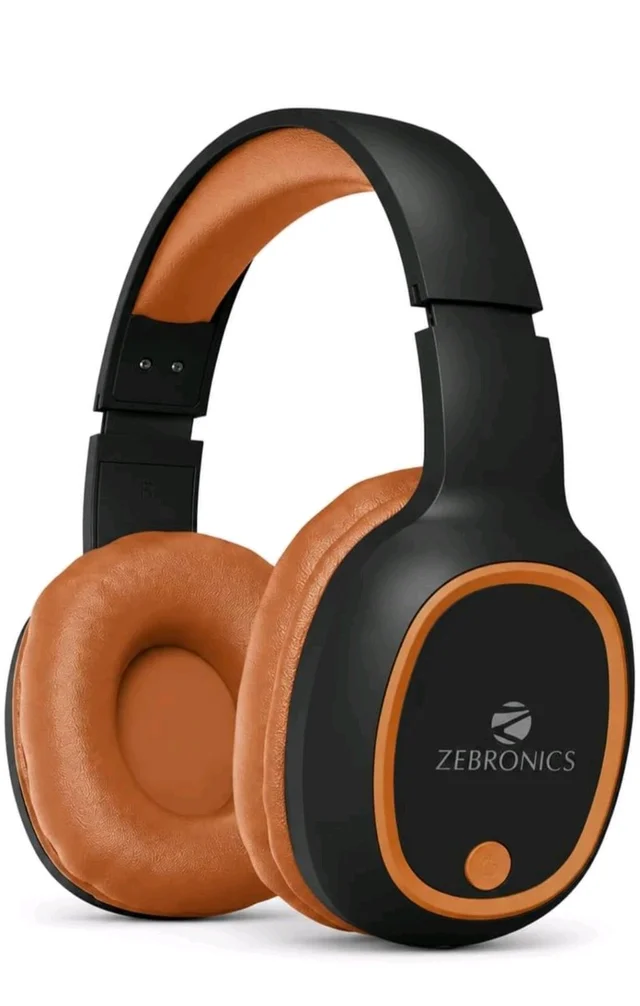 Zebronics Thunder (2026 Upgrade) Wireless Headphones, BT v6.0, True 60 hrs Playback, 40mm Drivers, ENC, Gaming Mode, Dual Pairing, AUX & microSD, Rapid Charging, Call Function (Brown)