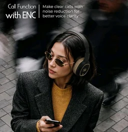 Zebronics Thunder (2026 Upgrade) Wireless Headphones, BT v6.0, True 60 hrs Playback, 40mm Drivers, ENC, Gaming Mode, Dual Pairing, AUX & microSD, Rapid Charging, Call Function (Brown)