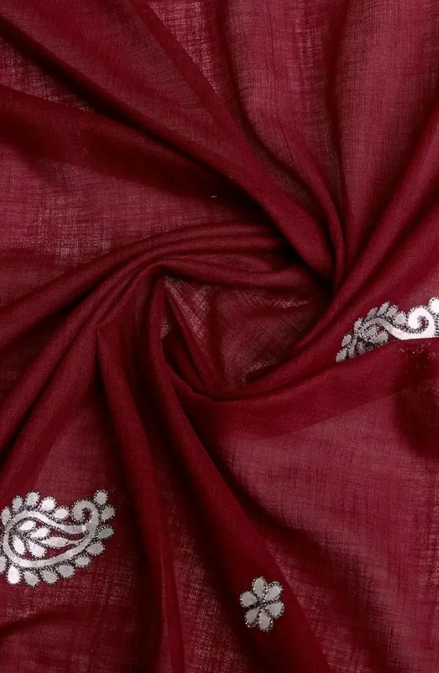 Rekha Maniyar Women's Linen Hand Gota Woven Saree With Unstitched Blouse Piece (JAYSHREE_VOL2_PARENT)