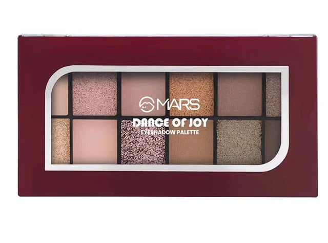 MARS 12 Shades Dance of Joy Eyeshadow Palette | Highly Pigmented and Blendable | Multicolor | Matte and Shimmer Finish (13.2g) (02-Multicolor)