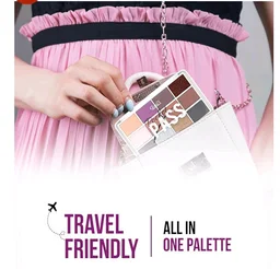 Glam21 Pocket Pass All-in-one Makeup Face Palette| Eyeshadows, Compact, Blush, Highlighter with Brushes| Highly Pigmented | Mix of Mattes & Shimmers |Travel-Friendly |Premium Pass