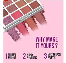Glam21 Pocket Pass All-in-one Makeup Face Palette| Eyeshadows, Compact, Blush, Highlighter with Brushes| Highly Pigmented | Mix of Mattes & Shimmers |Travel-Friendly |Premium Pass
