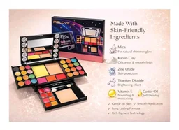 Owlex 40 Shades All-in-One Professional Makeup Kit Multi-Layer Cosmetic Palette with Eyeshadow, Blush, Lip Colors, Face Powder, Mirror & Applicator Complete Travel Makeup Set for Women & Girls