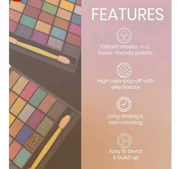 Colors Queen Quick & Easy Eyeshadow Palette with Brush | 30 Multi-Color Eye shadow Palette with Matte, Shimmer & Glitter Shades | Highly Pigmented, Easy to Blend, Long Lasting (Multicolor - 02, 18g)
50+ bought in past month