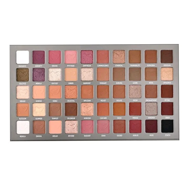 Metallic Eyeshadow Palette Erotica 50 Color Collection, Multicolor